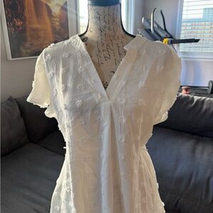 White Textured Blouse Brand new!